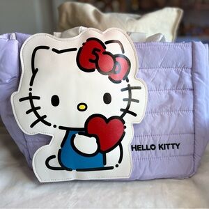 Hello Kitty Lavender Tote with Red and Blue Accents